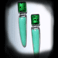 Green Hinge Earrings